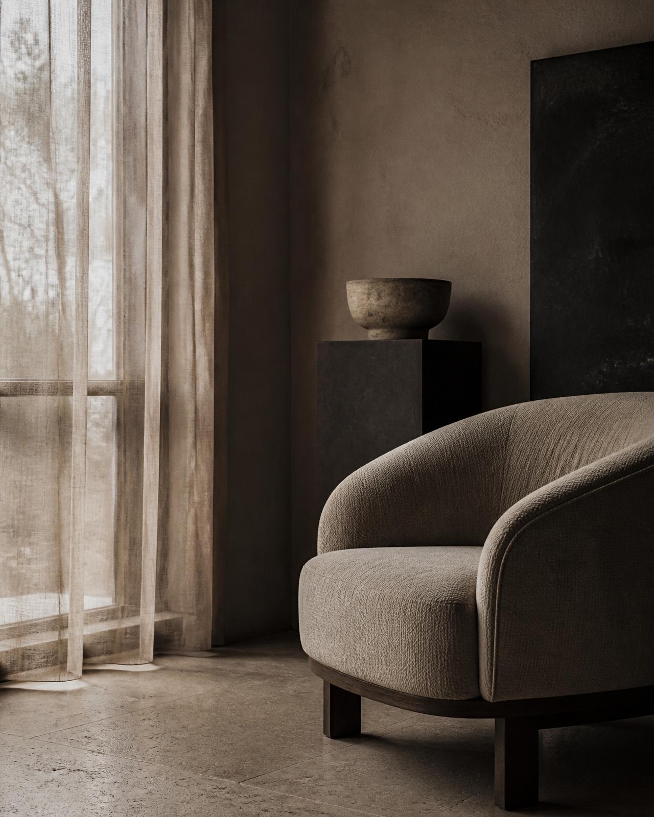 Bright seating corner inside a KW Studios studio